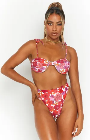 9.0 Swim Jamilla Pink Floral Bikini Bottoms