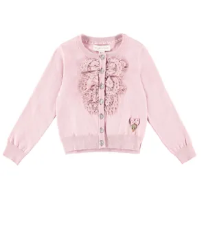 Angels Face Candyfloss Pink Bib Lace Cardi