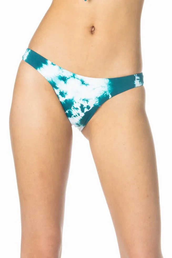 Aqua Tie Dye Seamless Cheeky Bikini Bottoms