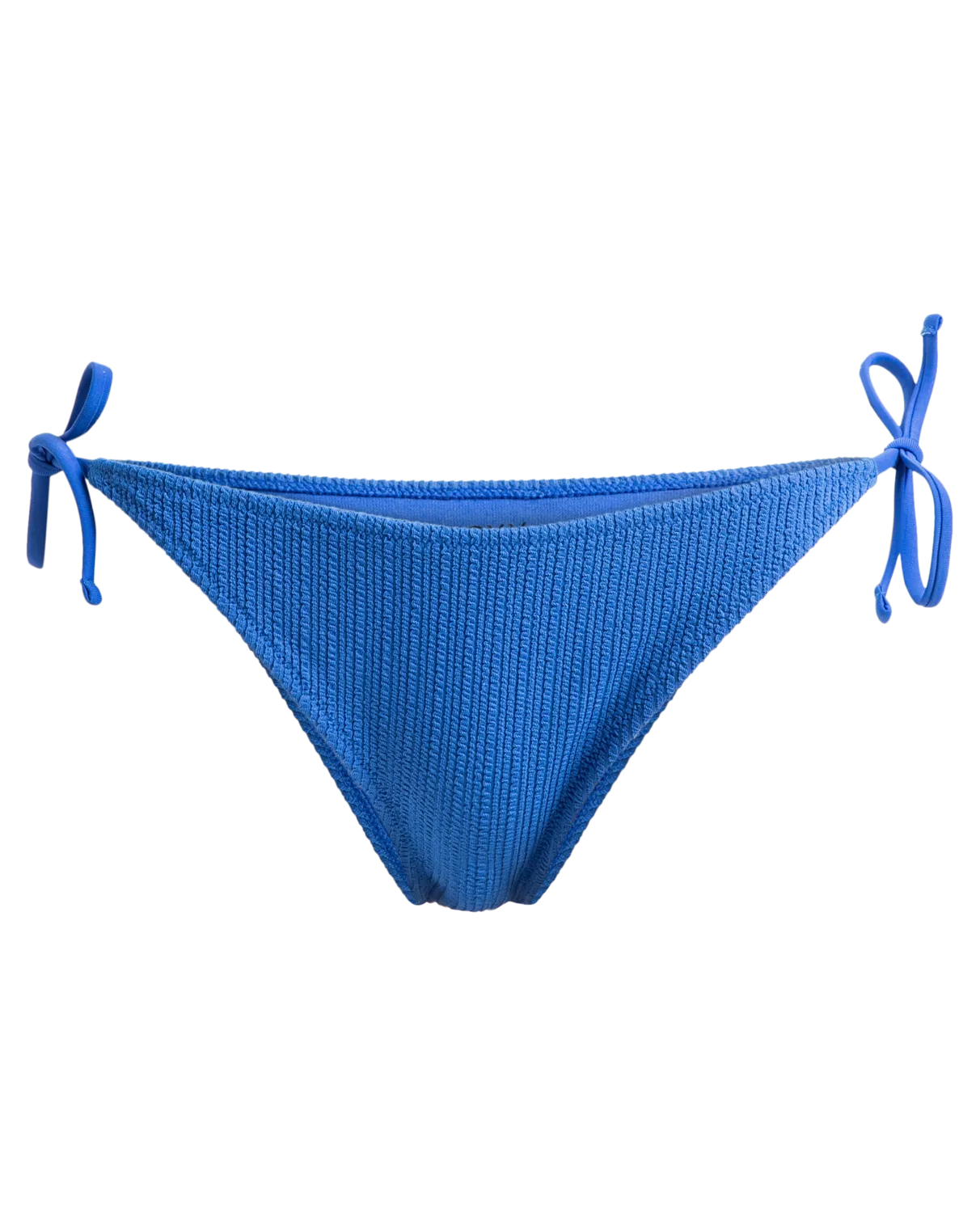 Aruba Tie Side Moderate Bikini Bottoms in Dazzling Blue