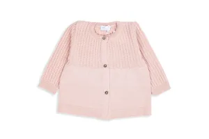 Ava Soft Rose Merino Wool Knit Cardigan