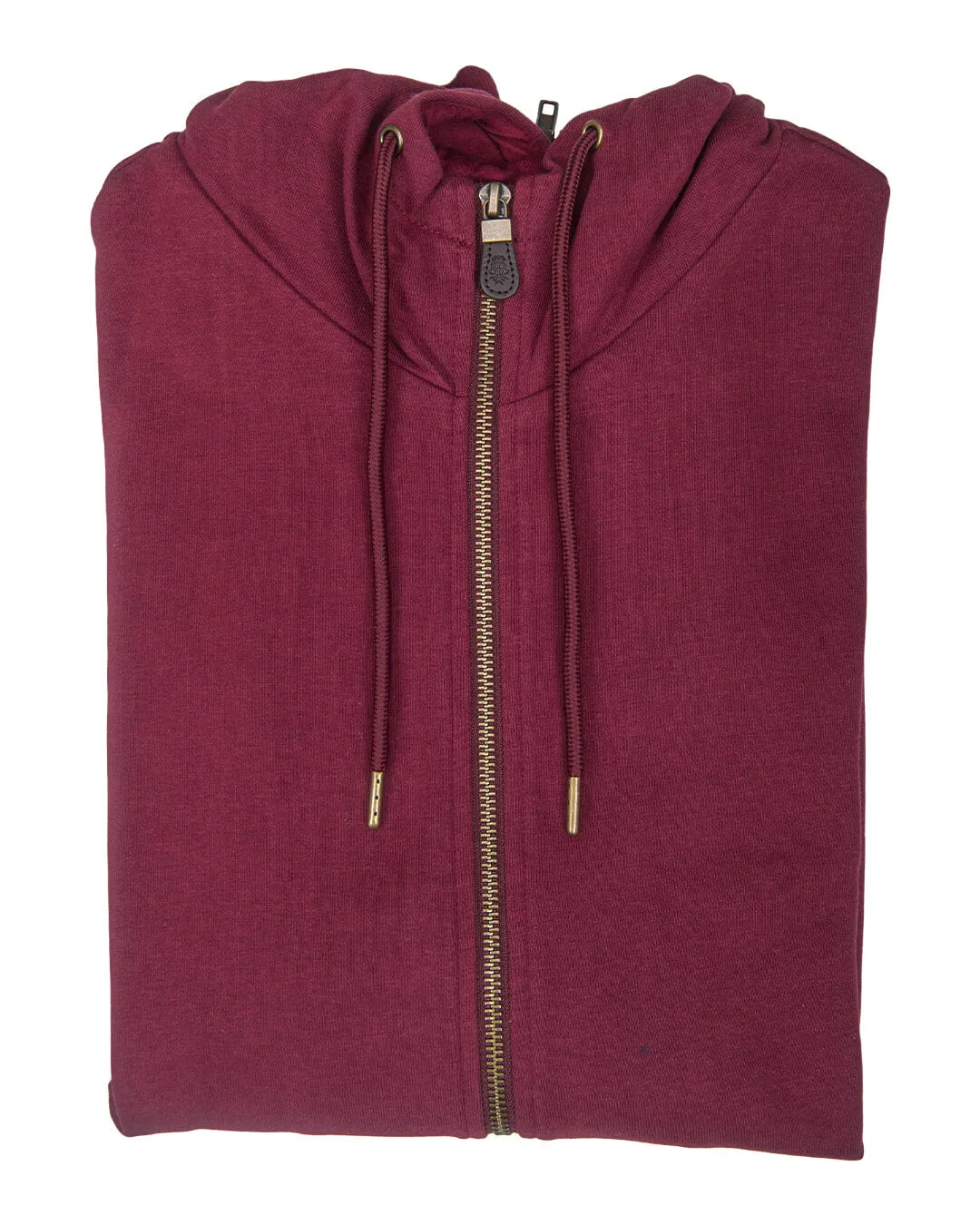 Burgundy Zip Through Hoodie