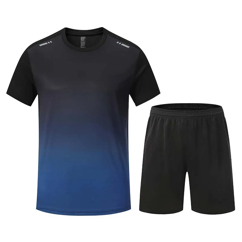 Cool Crew Neck Fitness Short Sleeve Running T-Shirt and Shorts Set