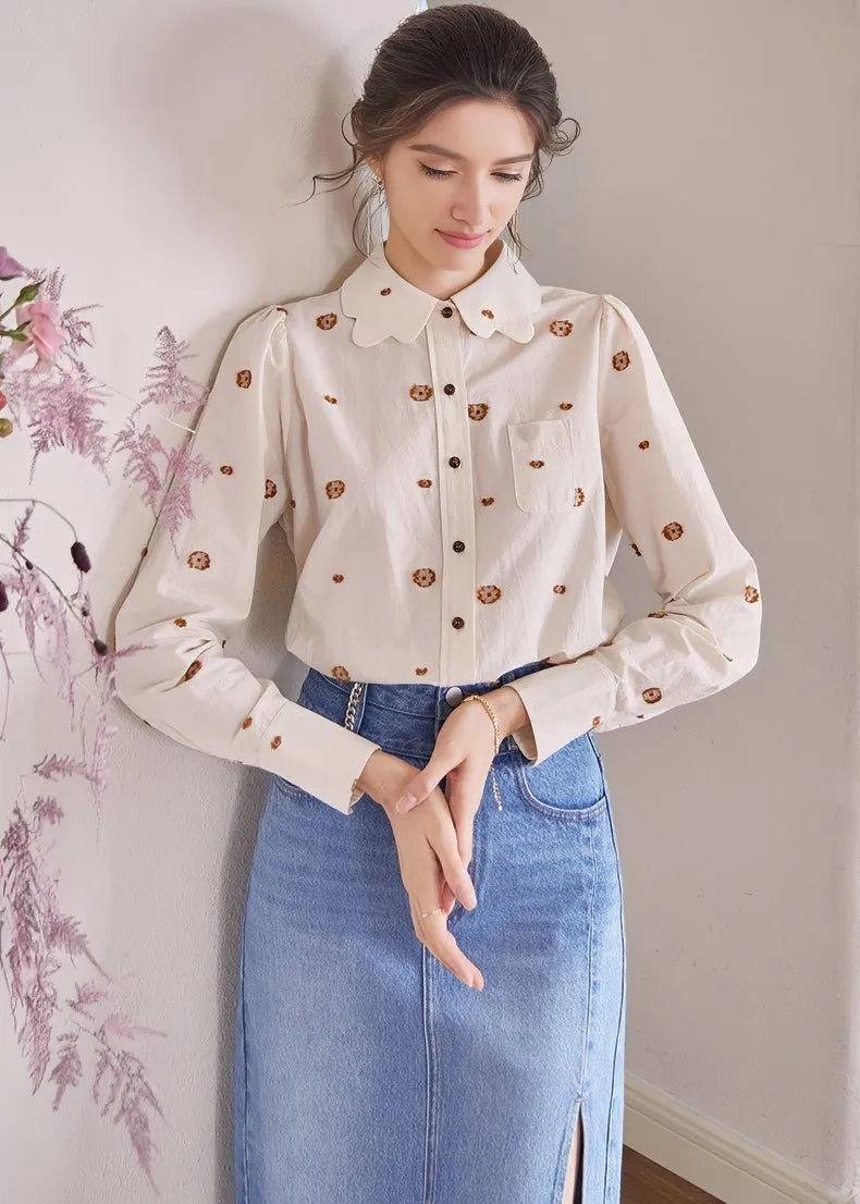 DESIGNER COLLAR EMBROIDERED SHIRT