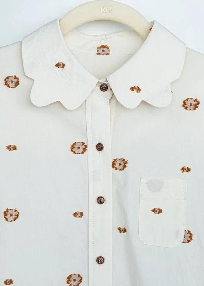 DESIGNER COLLAR EMBROIDERED SHIRT