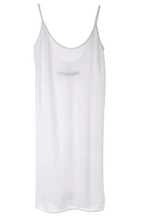 ENZA COSTA TISSUE White Jersey Tunic Tank