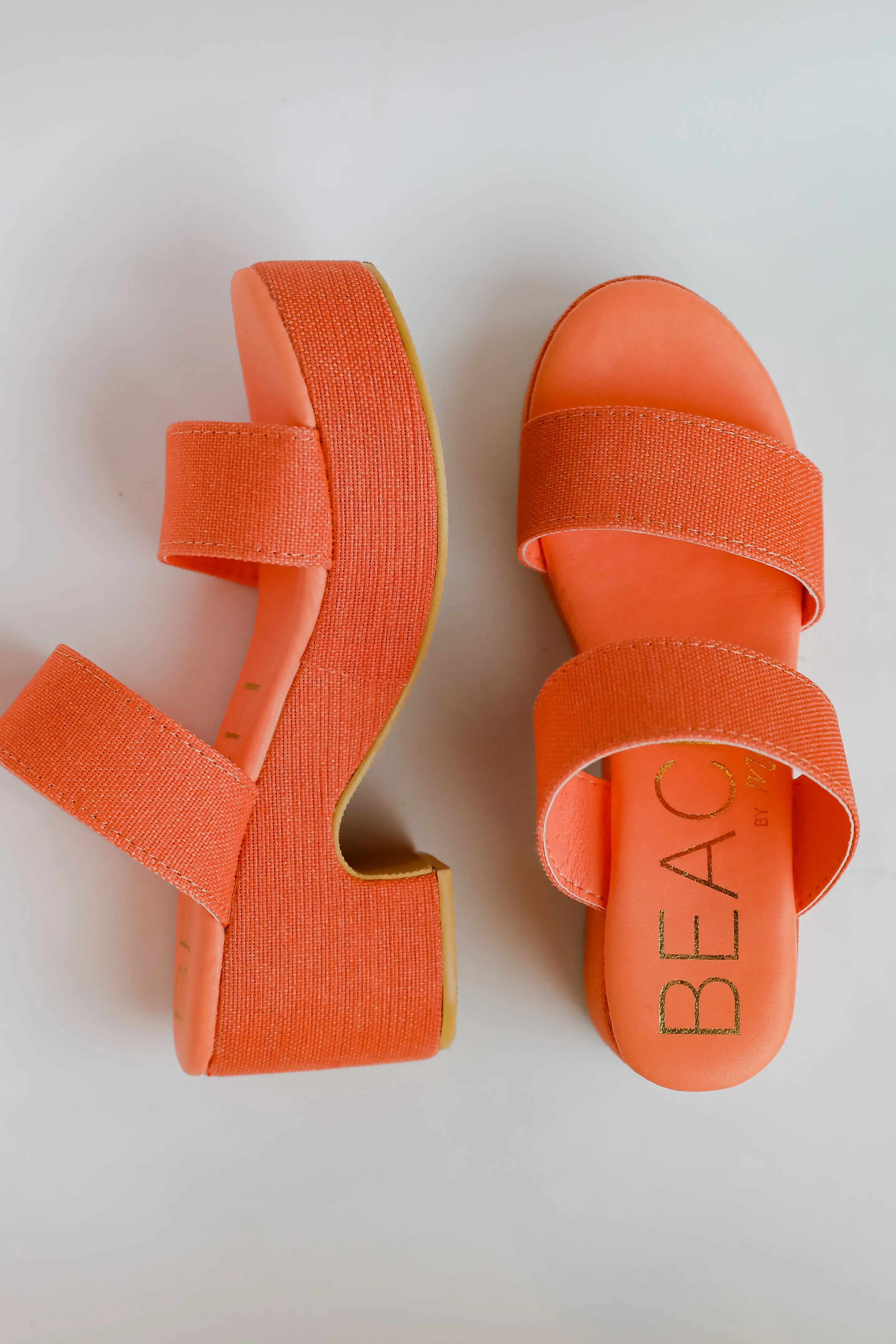 FINAL SALE - Ocean Avenue Orange Platform Espadrilles