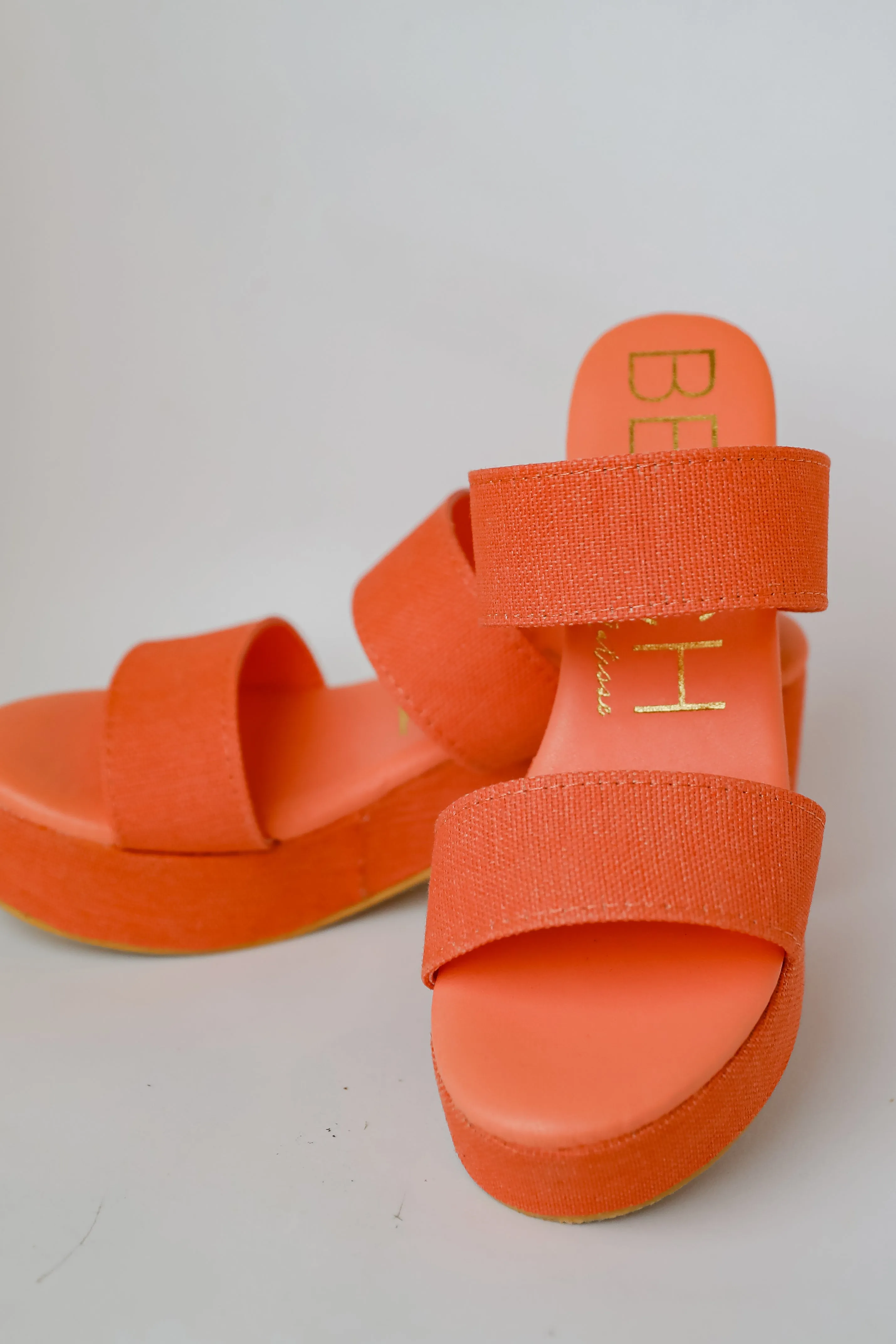 FINAL SALE - Ocean Avenue Orange Platform Espadrilles