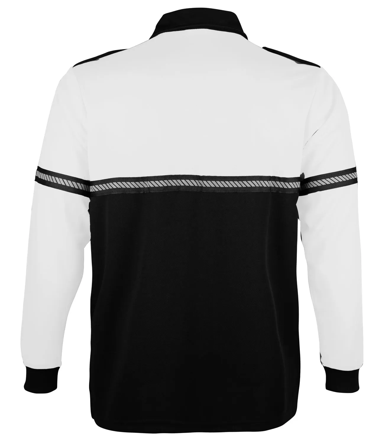 First Class Two Tone Long Sleeve Bike Patrol Shirt with Zipper Pocket and Hash Stripes