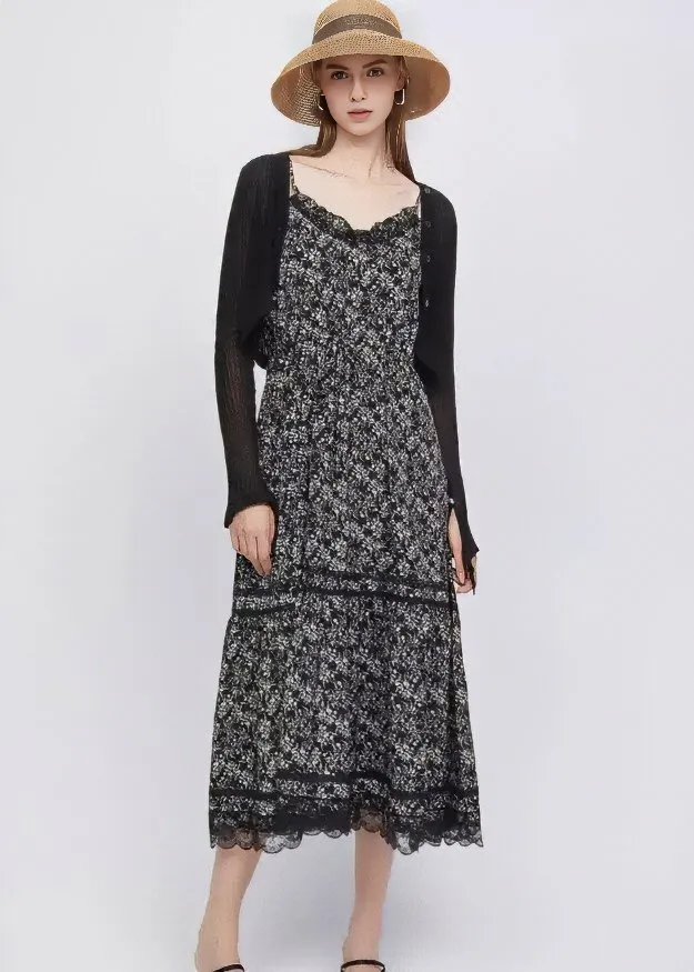 FLORAL MESH KNITS & DRESS