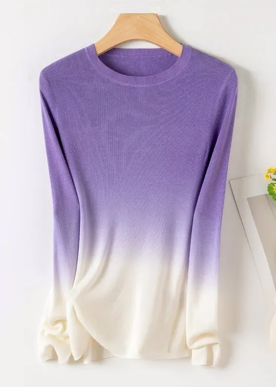 GRADIENT COLOR SLIM FIT SWEATER