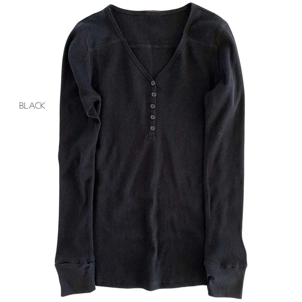 Henley V-Neck Thermal Layering Top