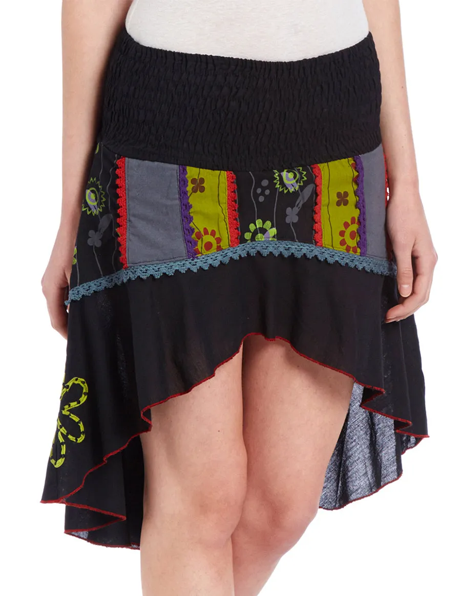 Hi-Low Cotton Skirt