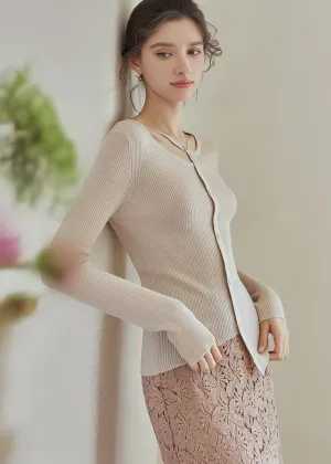 IRREGULAR SLIM KNIT CARDIGAN