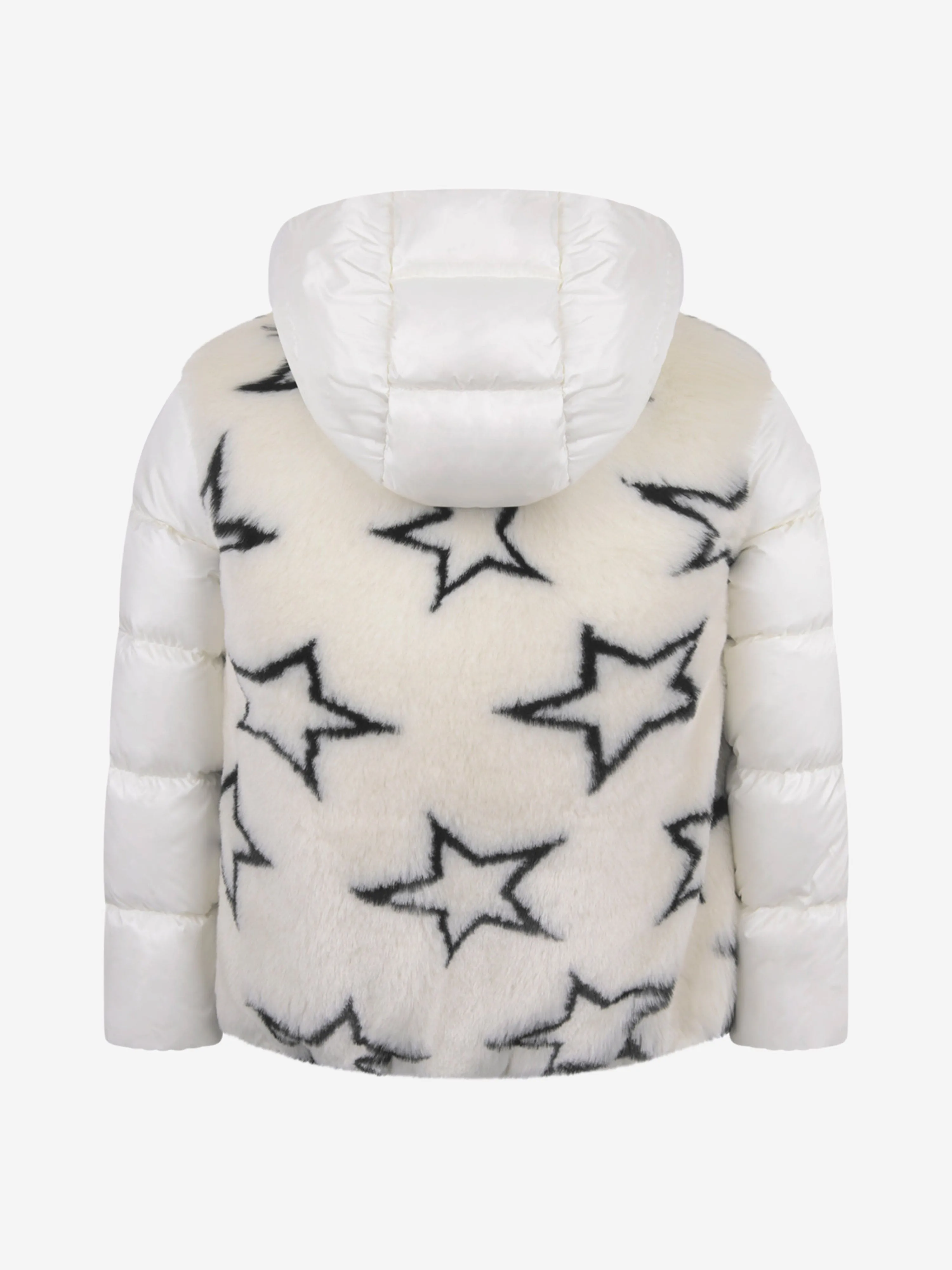 Moncler Girls Charcoal Stars Jacquard Lady Jacket