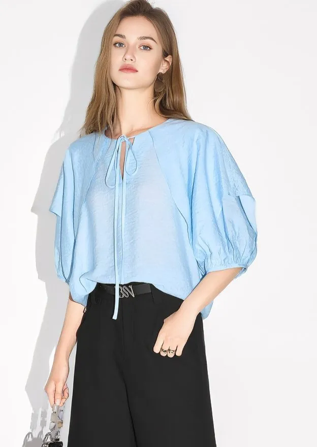 MULBERRY RUFFLE NECK SHIRT