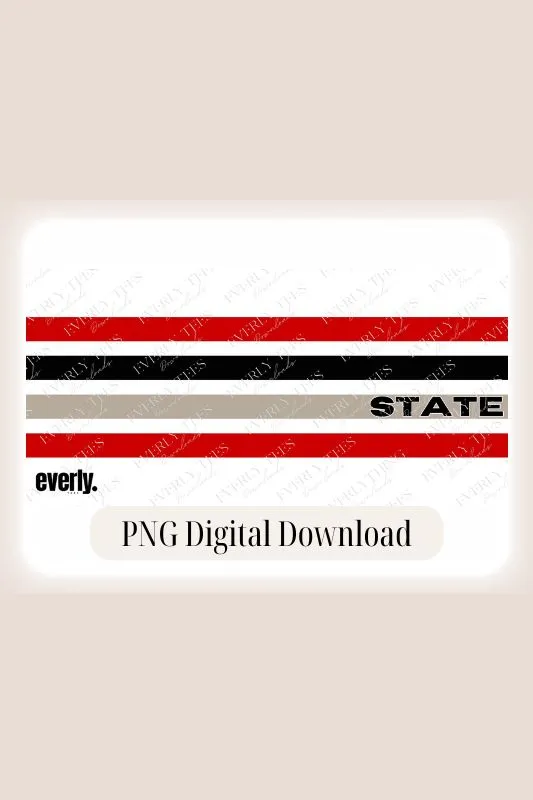 NC State Stripes Design PNG Download