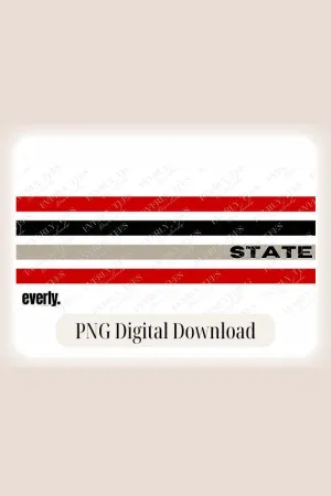 NC State Stripes Design PNG Download