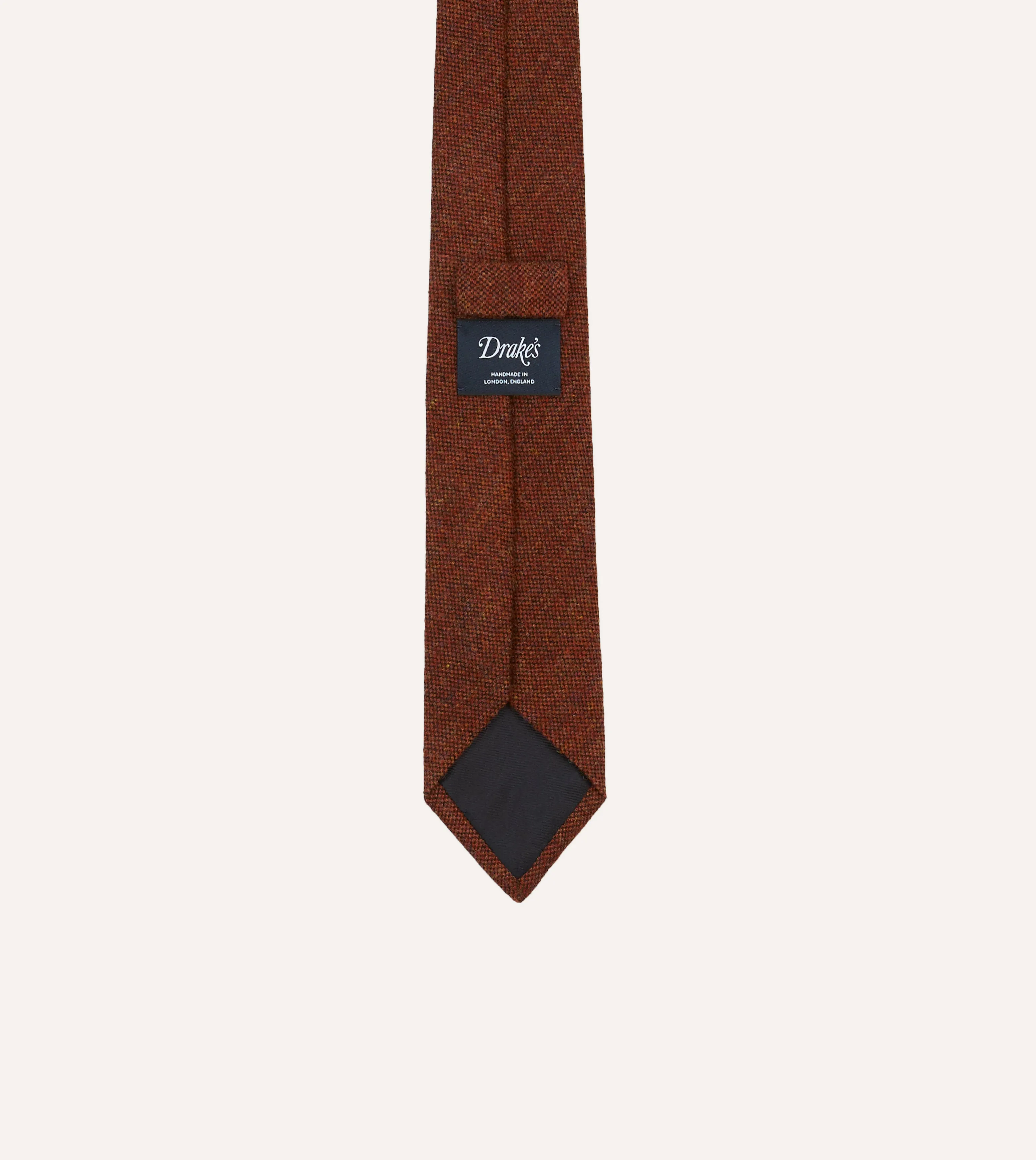 Orange Shetland Wool Tipped Tie