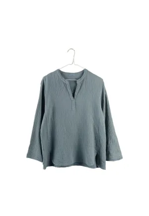 Organic Mandarin Top L/S in Blue Grey