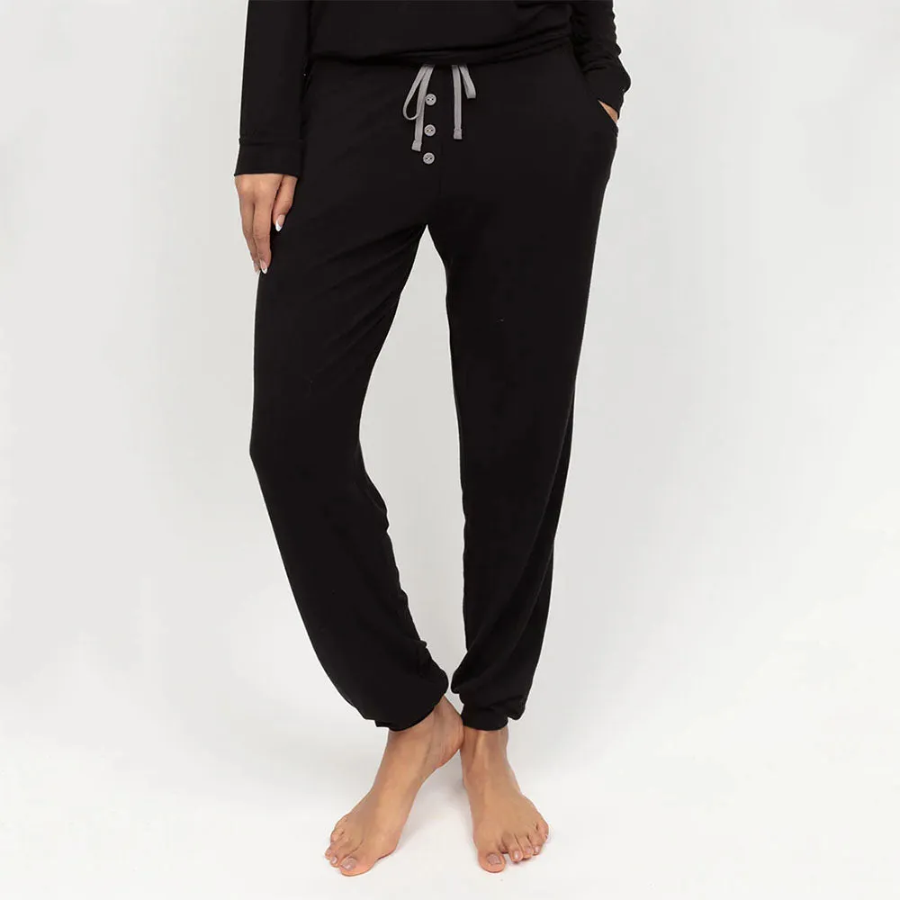 Parker Black Jersey Pyjama Bottom