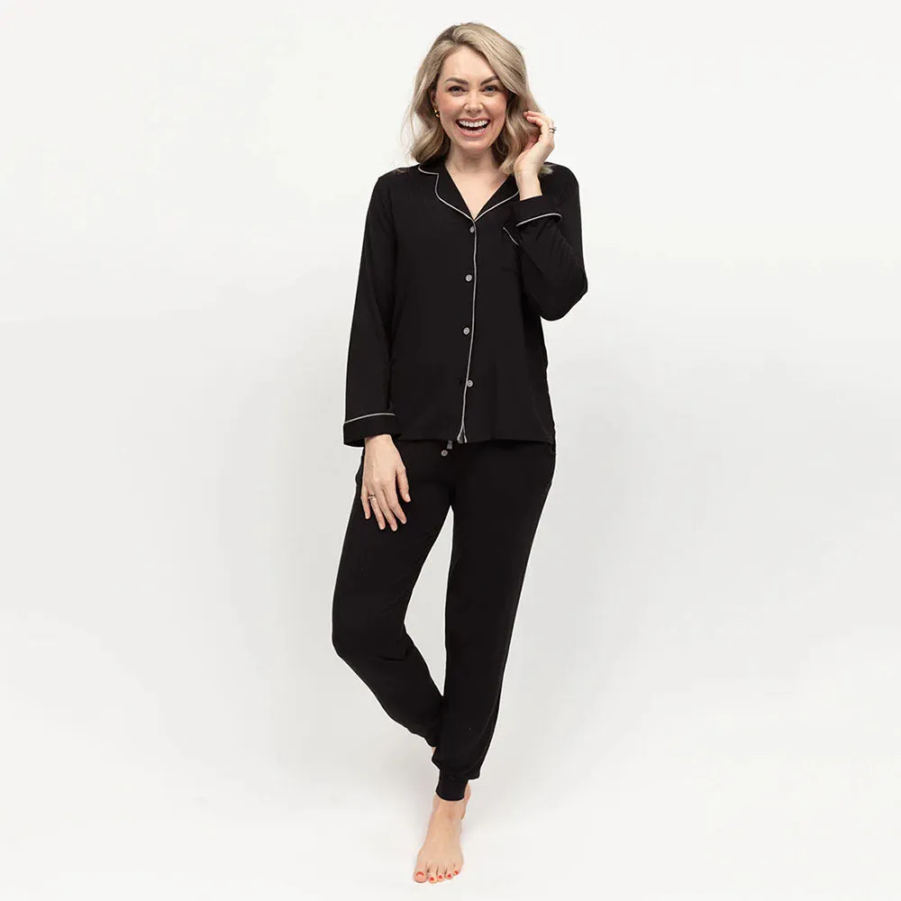 Parker Black Jersey Pyjama Bottom