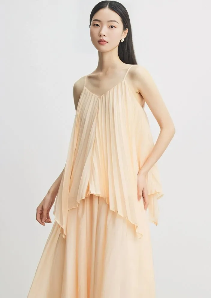 PLEATED DRAPED CAMISOLE