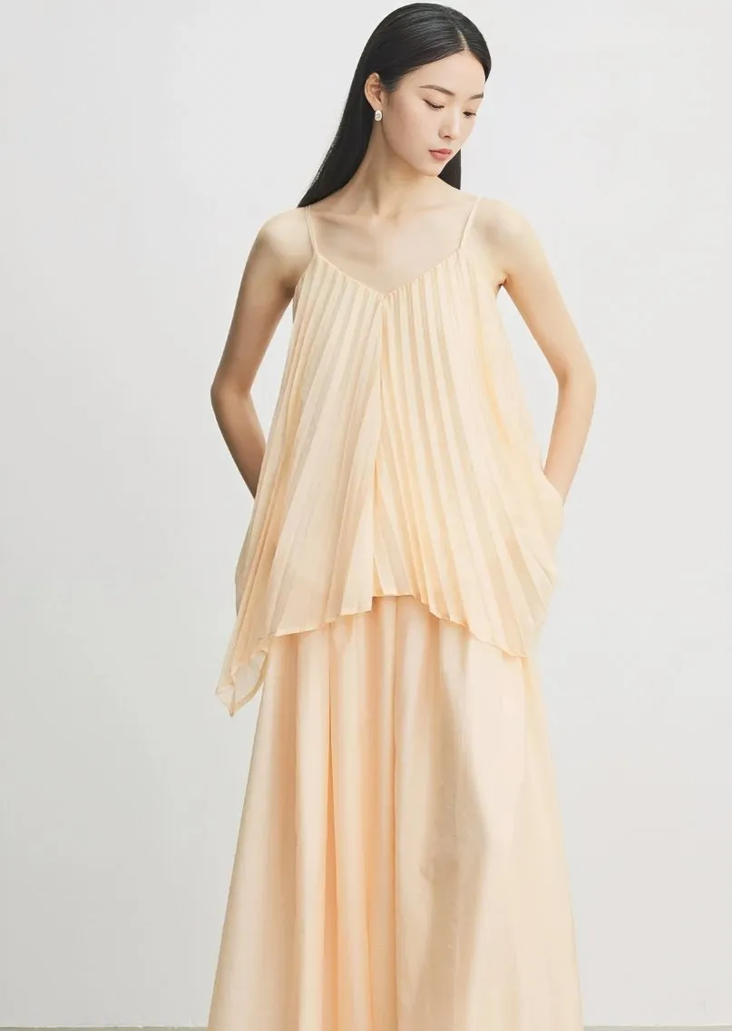 PLEATED DRAPED CAMISOLE