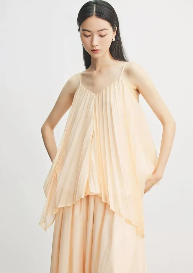 PLEATED DRAPED CAMISOLE