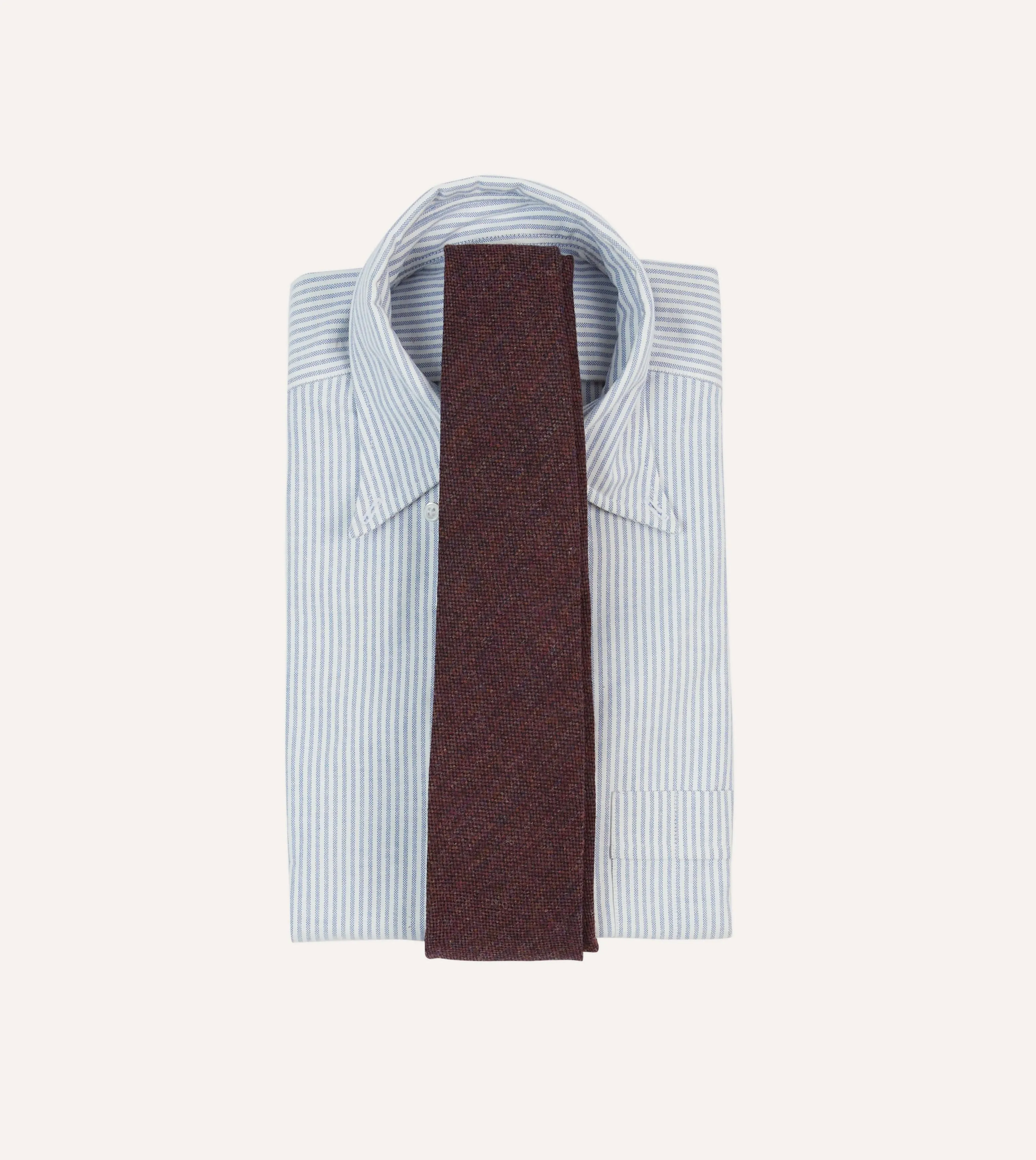 Purple Shetland Wool Tipped Tie