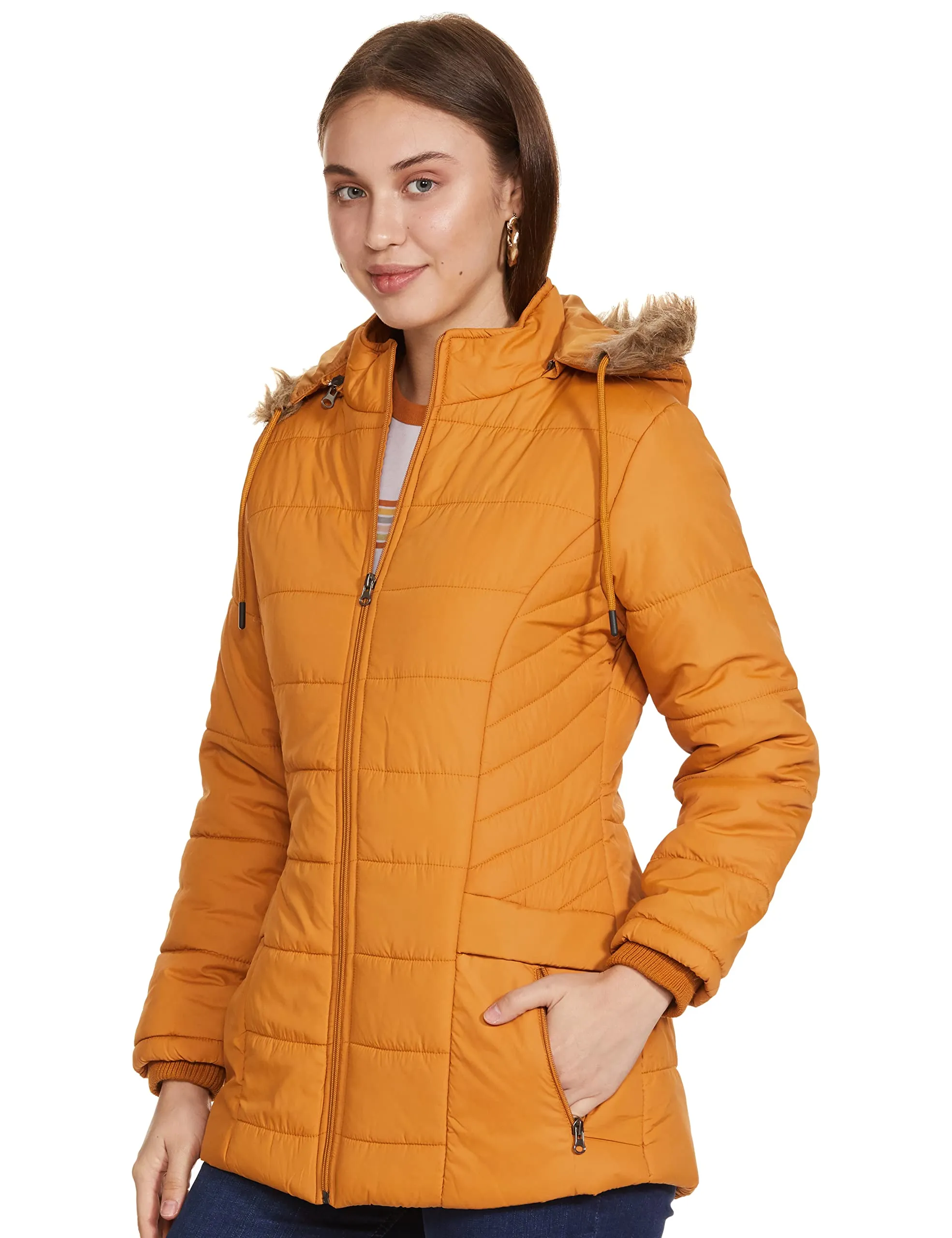 Qube By Fort Collins Women's Jacket (1445AZ_2_Mustard_2XL)