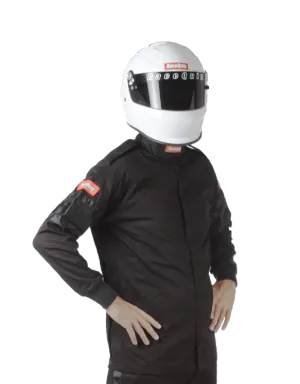 RaceQuip Single Layer Fire Suit Jacket - Black - Small - 111002