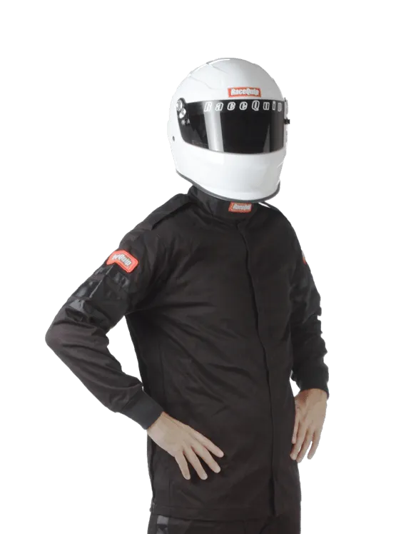 RaceQuip Single Layer Fire Suit Jacket - Black - Small - 111002