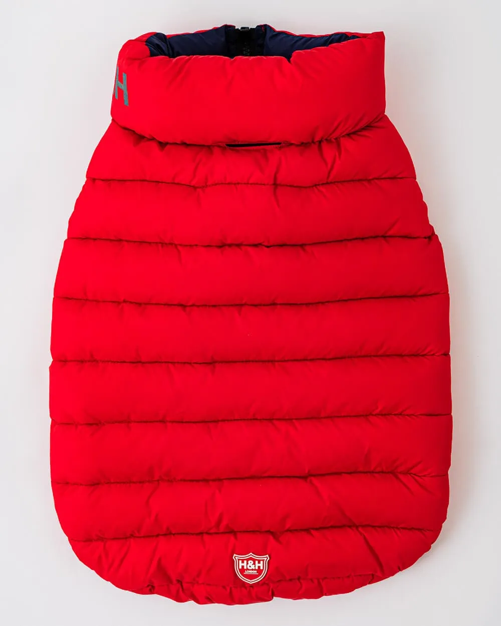 Reversible Dog Puffer Jacket - Red and Navy