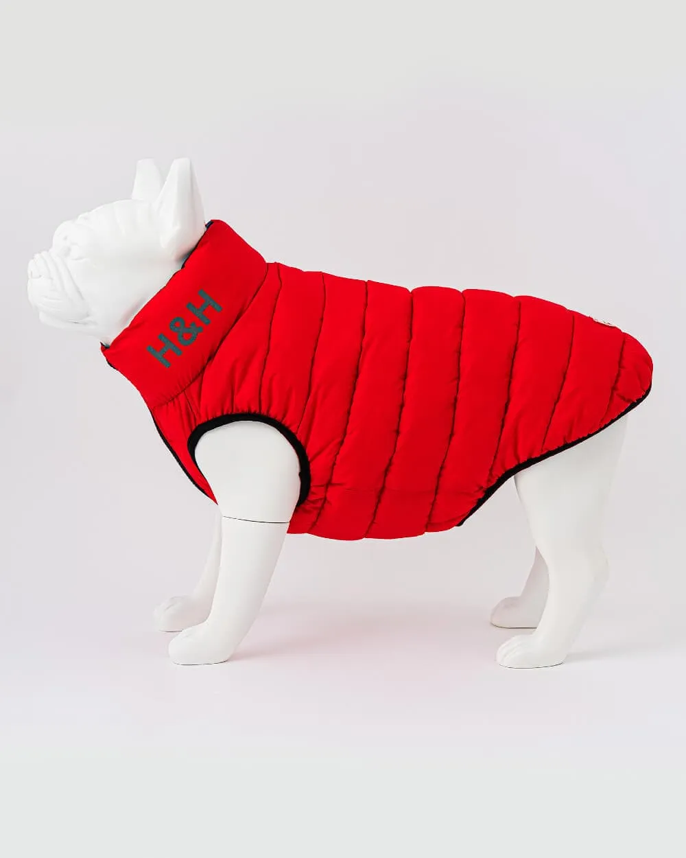 Reversible Dog Puffer Jacket - Red and Navy