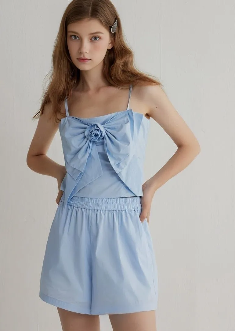 RIBBON DESIGN BLUE CAMISOLE