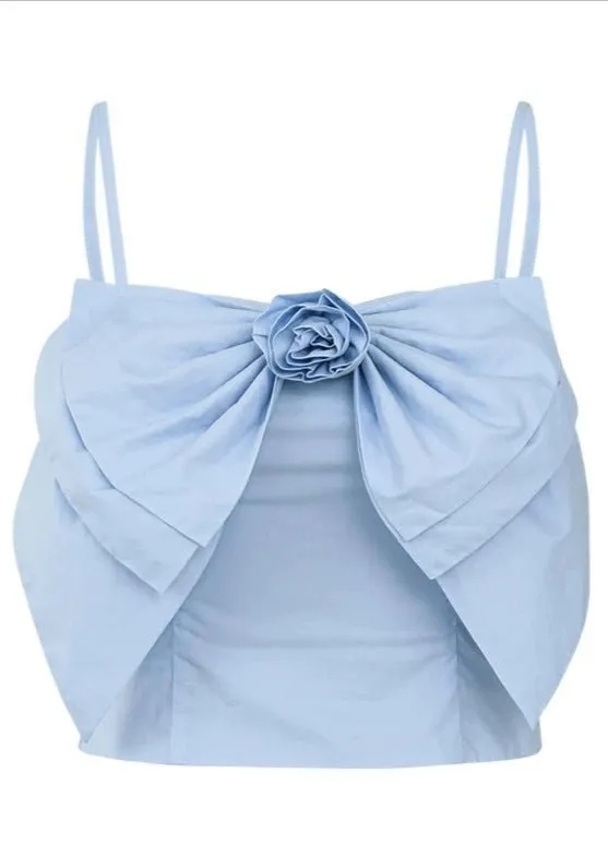 RIBBON DESIGN BLUE CAMISOLE