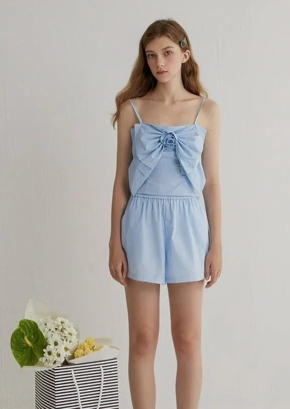 RIBBON DESIGN BLUE CAMISOLE