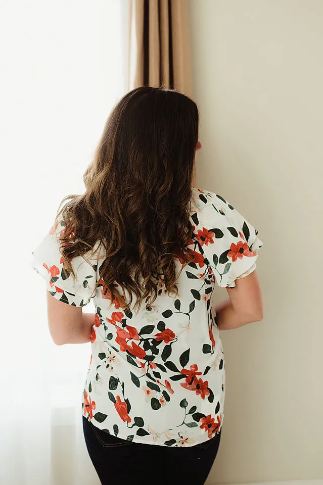 Ruffled Floral Buttons