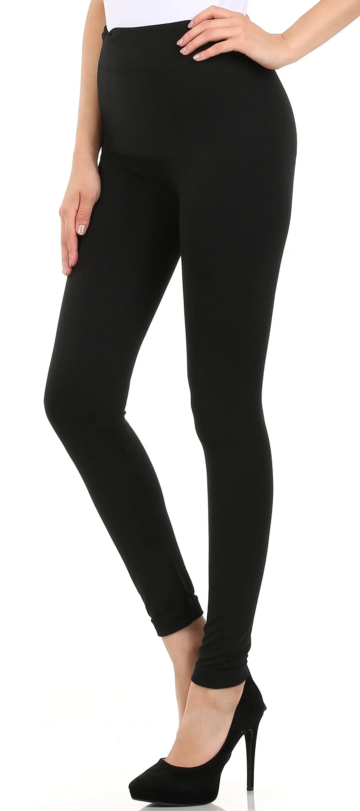 Sakkas Warm Soft Faux Fur Lined High Waist Leggings