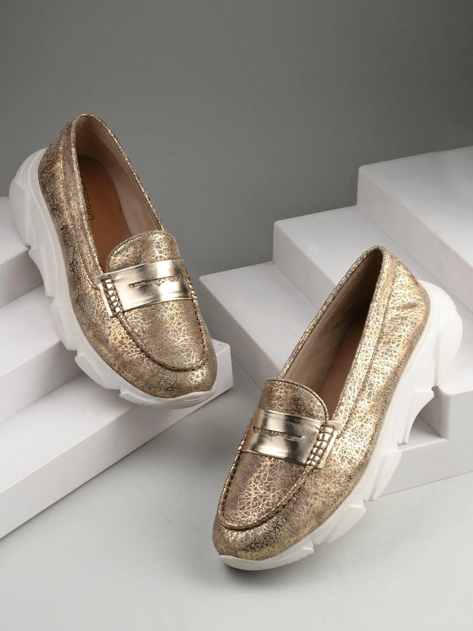 Sparkling Gold Sneakers