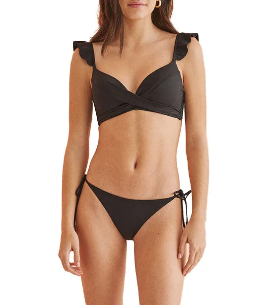 Tie Bikini Bottoms Black