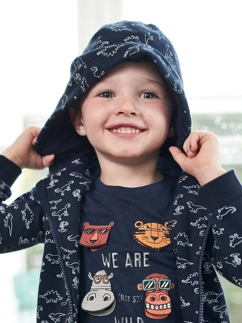 Toddler Boys Animal Print Fashion Tops