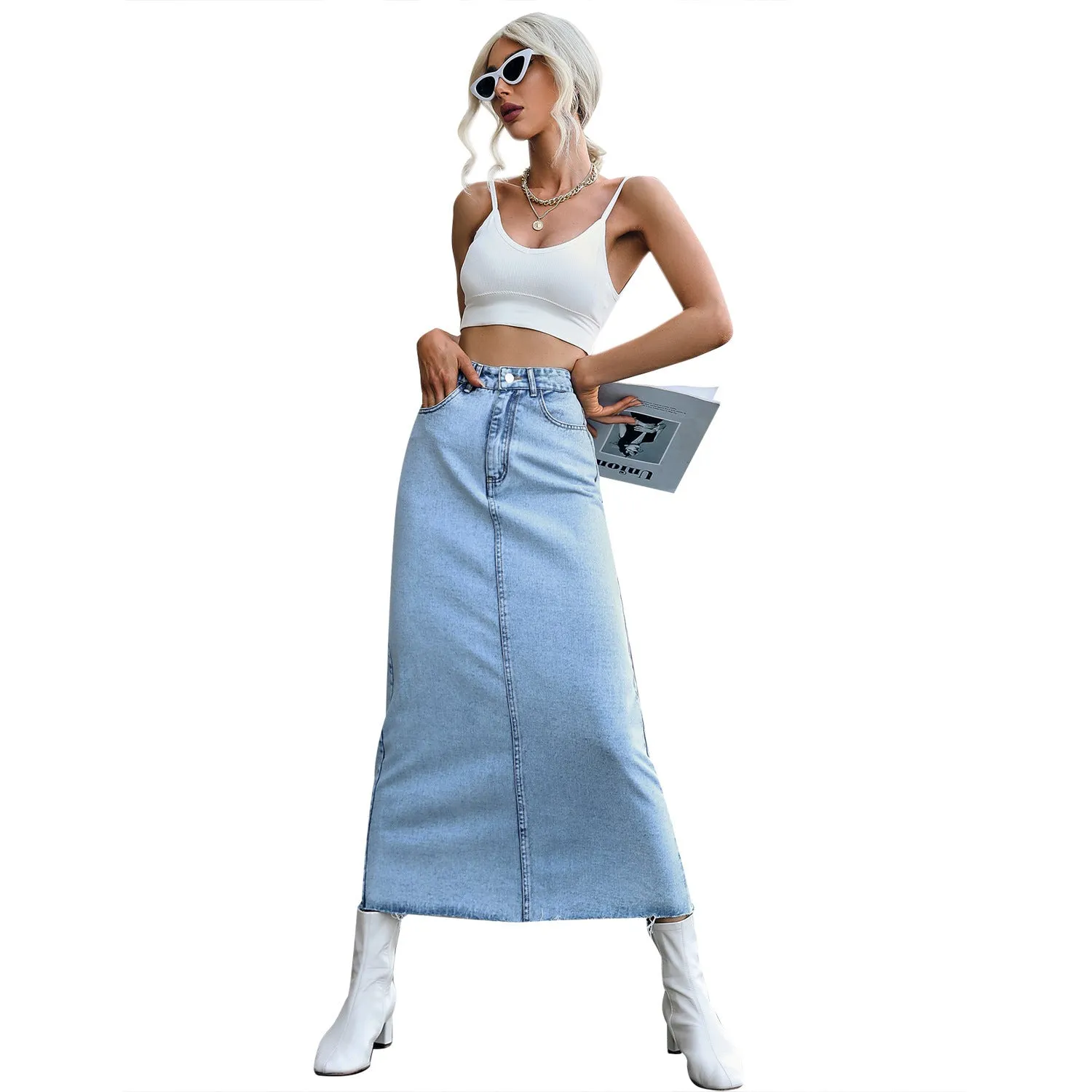 Trendy Denim Skirt