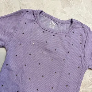 Tween Sweater | Light Purple Studded Long Sleeve Top | Flowers by Zoe